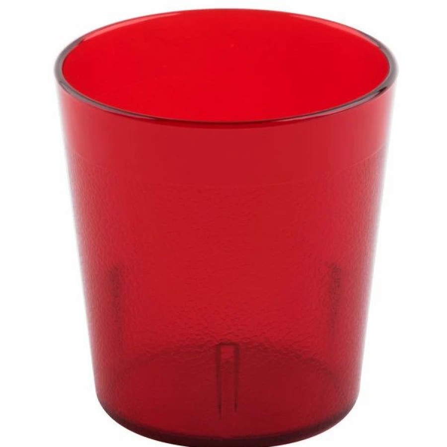 Reusable Plastic Beverageware * | Cambro 900P2156 Colorware 9.7 Oz. Ruby Red Customizable San Plastic Tumbler 24/Case