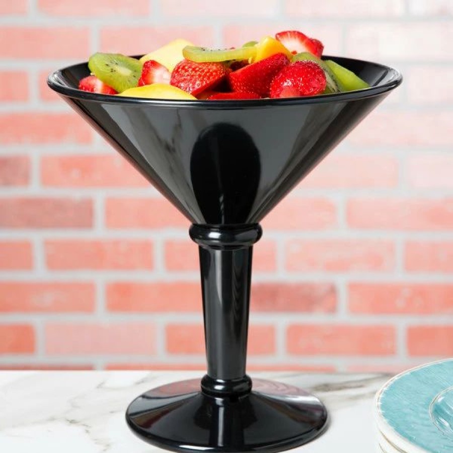 Reusable Plastic Beverageware * | Get Enterprises Get Sw-1419-Bk 48 Oz. Black San Plastic Super Martini Glass 3/Case