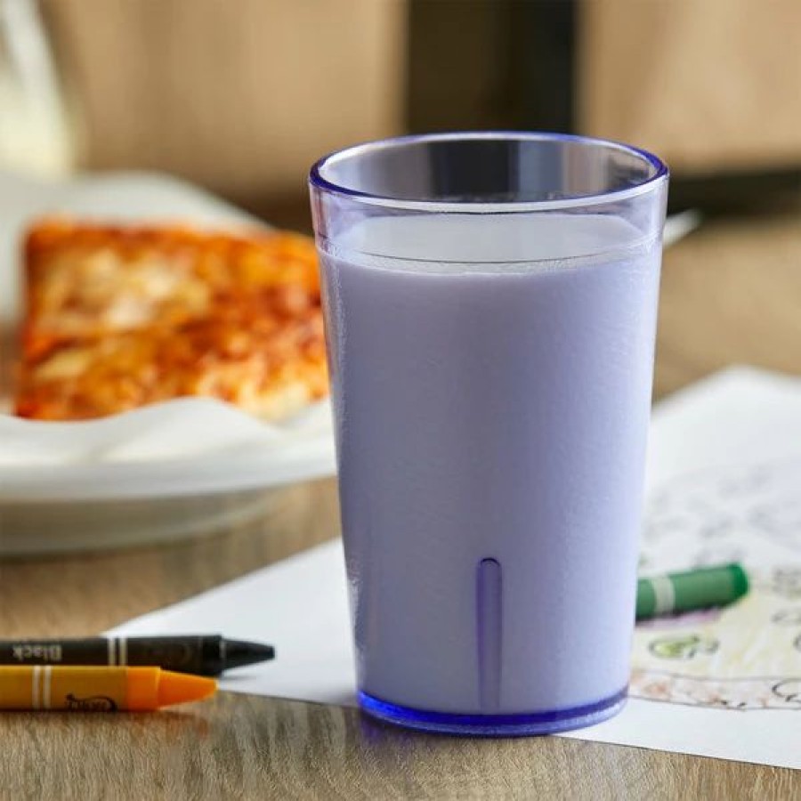 Reusable Plastic Beverageware * | Get Enterprises Get 6608-1-Bl 8 Oz. Blue Customizable San Plastic Pebbled Tumbler 72/Case