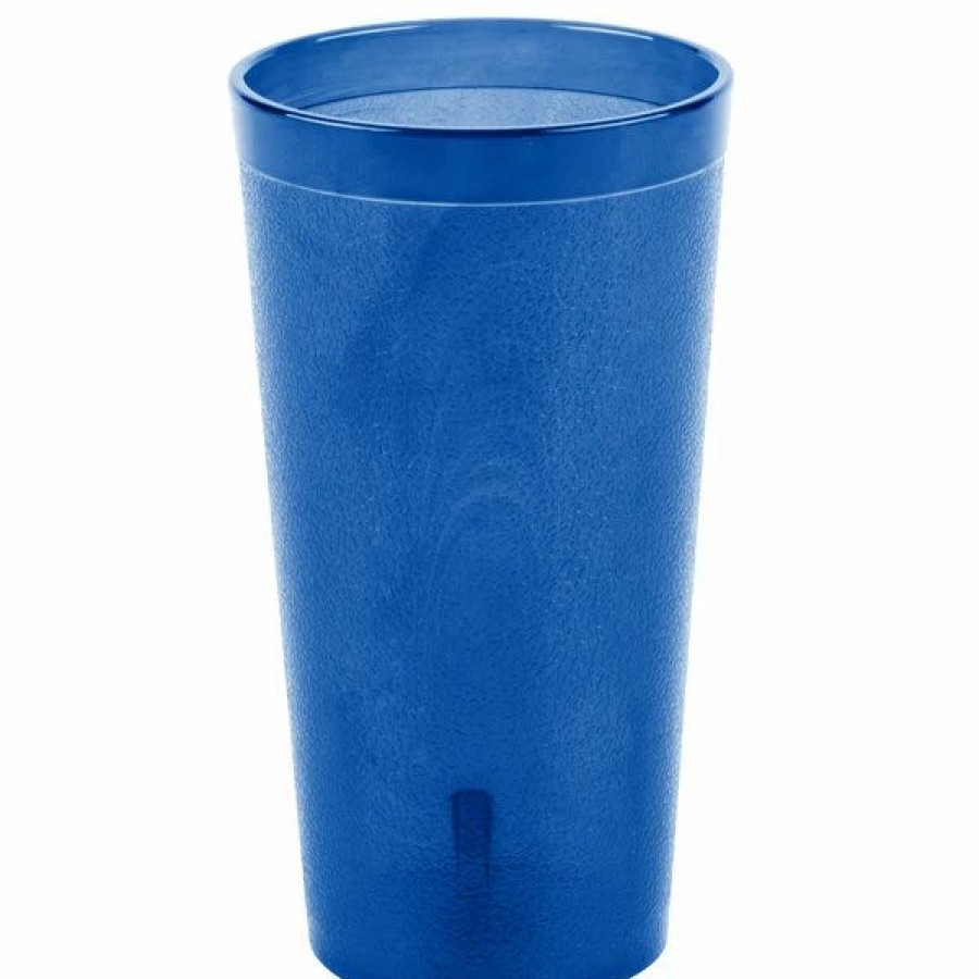 Reusable Plastic Beverageware * | Carlisle 521647 Stackable 16 Oz. Royal Blue San Plastic Tumbler 6/Pack