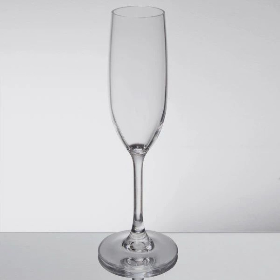 Reusable Plastic Beverageware * | Carlisle 564007 Alibi 8 Oz. Plastic Champagne Flute 24/Case