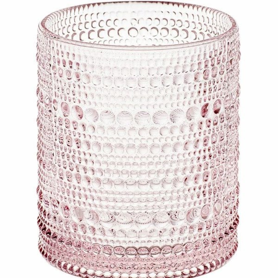 Novelty & Specialty Beverageware * | Fortessa Tableware Solutions Fortessa Jupiter 10 Oz. Pink Rocks / Double Old Fashioned Glass 24/Case