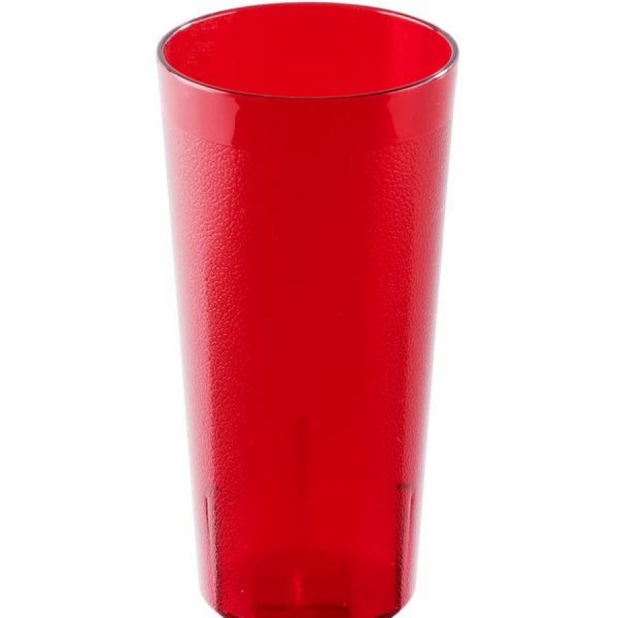 Reusable Plastic Beverageware * | Cambro 2000P2156 Colorware 22 Oz. Ruby Red Customizable San Plastic Tumbler 24/Case