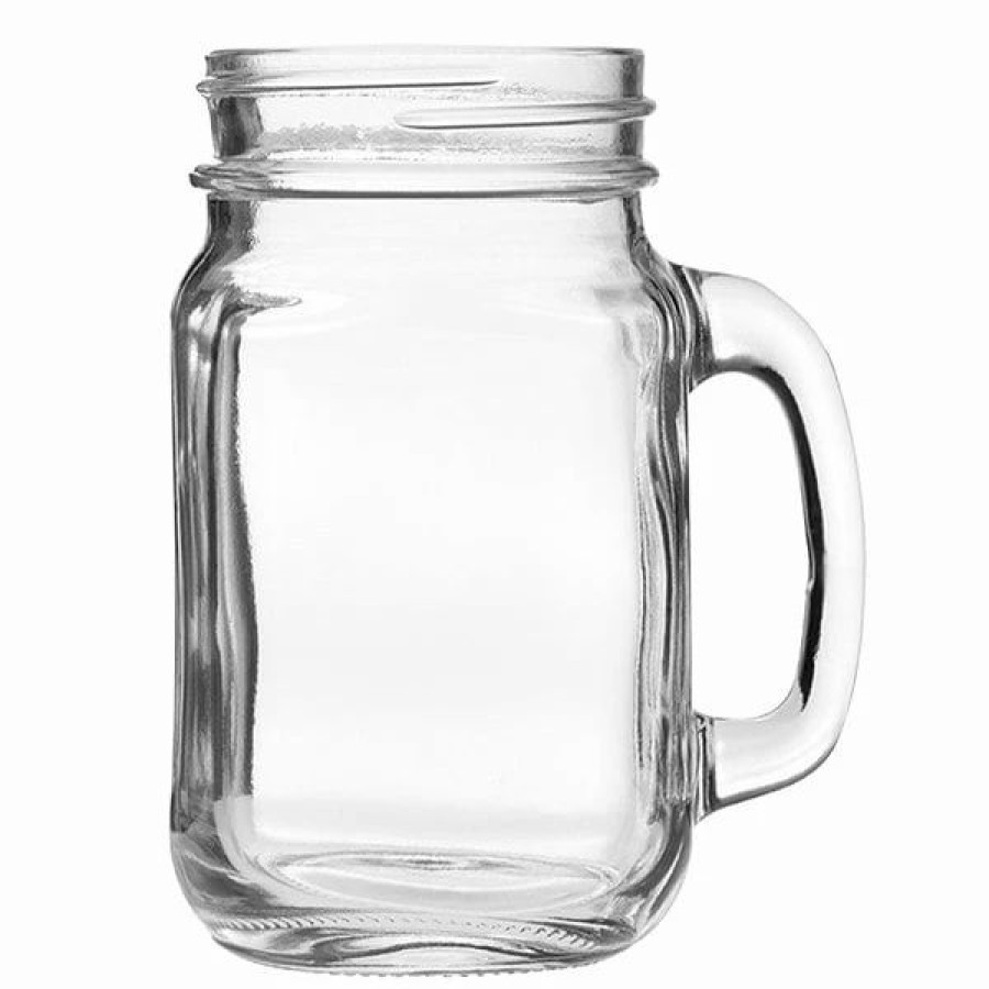 Glassware * | Arcoroc Fk203 16.5 Oz. Customizable Drinking Jar / Mason Jar With Handle By Arc Cardinal 12/Case