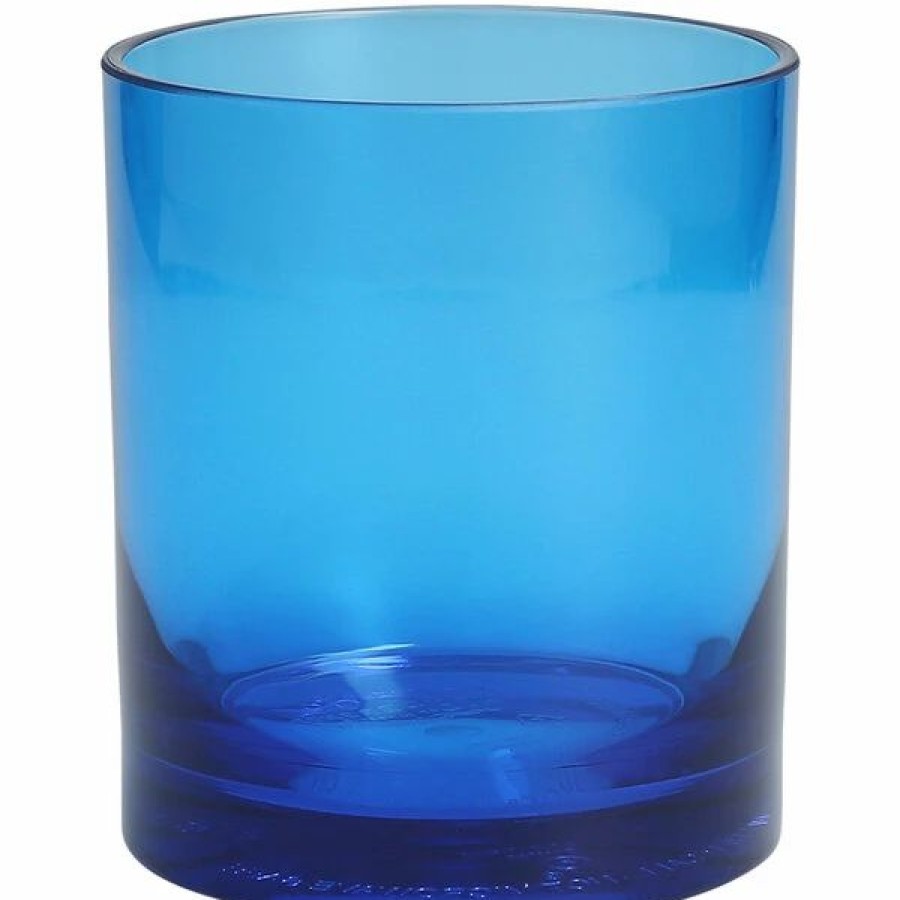 Reusable Plastic Beverageware * | Fortessa Tableware Solutions Fortessa Outside 14 Oz. Blue Tritan Plastic Rocks / Double Old Fashioned Glass 24/Case