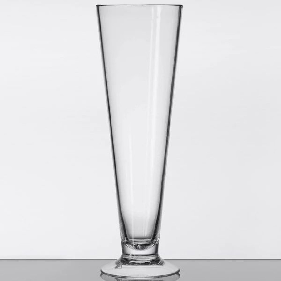 Reusable Plastic Beverageware * | Get Enterprises Get Sw-1466-Cl 16 Oz. Customizable Tritan Plastic Footed Pilsner Glass 24/Case