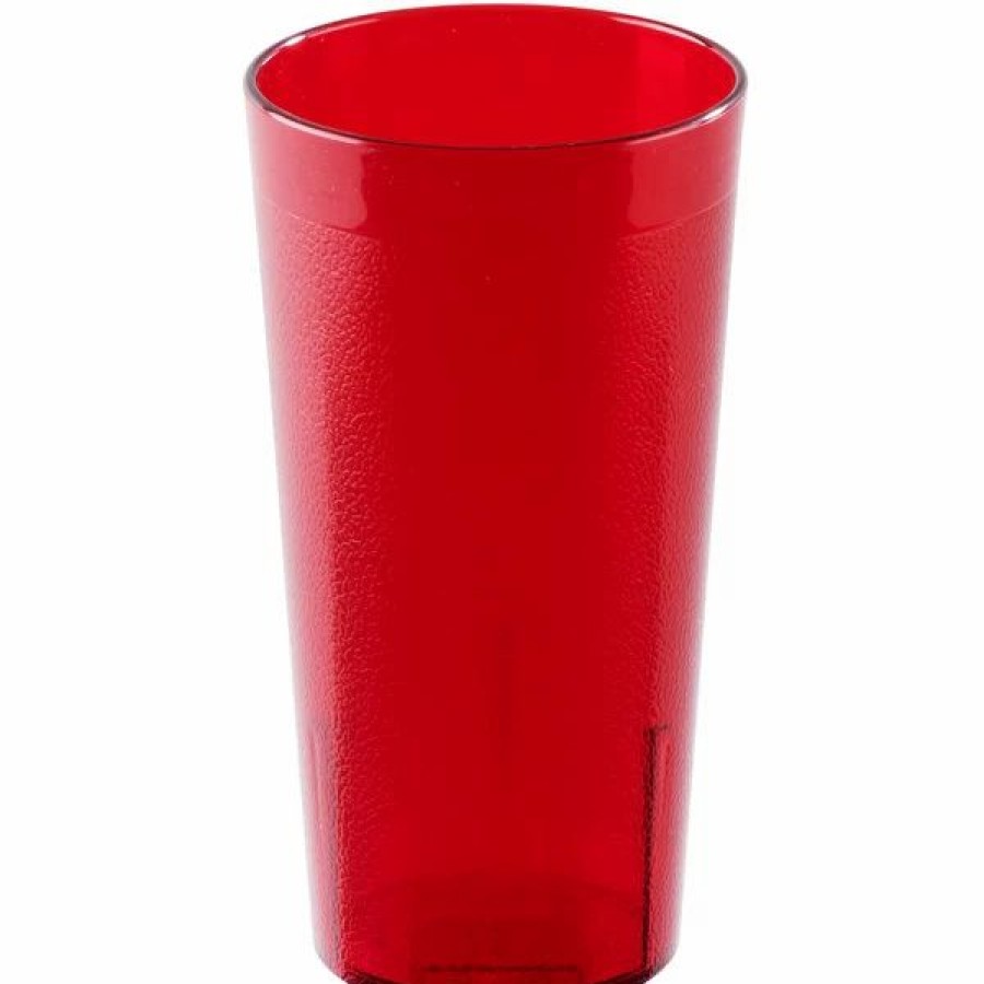 Reusable Plastic Beverageware * | Cambro 1600P2156 Colorware 16.4 Oz. Ruby Red Customizable San Plastic Tumbler 24/Case