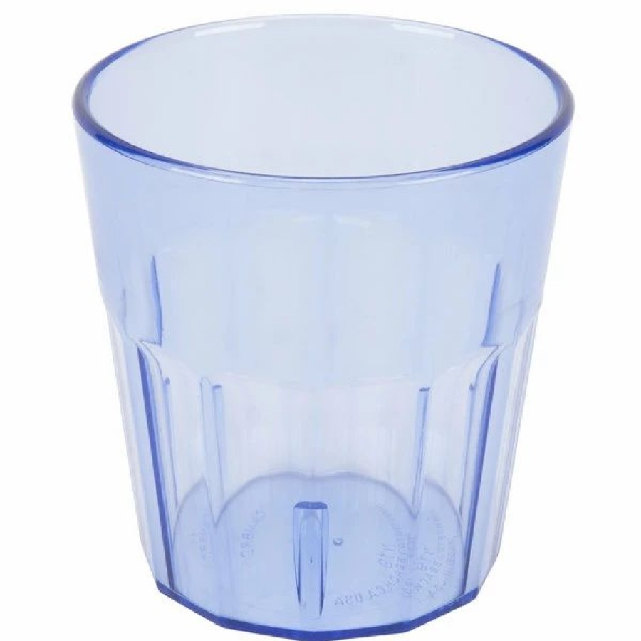 Reusable Plastic Beverageware * | Cambro Nt9401 Newport 9.3 Oz. Slate Blue Customizable San Plastic Tumbler 36/Case