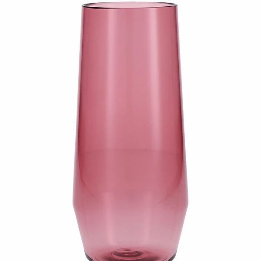 Reusable Plastic Beverageware * | Fortessa Tableware Solutions Fortessa Sole 18 Oz. Rose Tritan Plastic Beverage Glass 12/Case