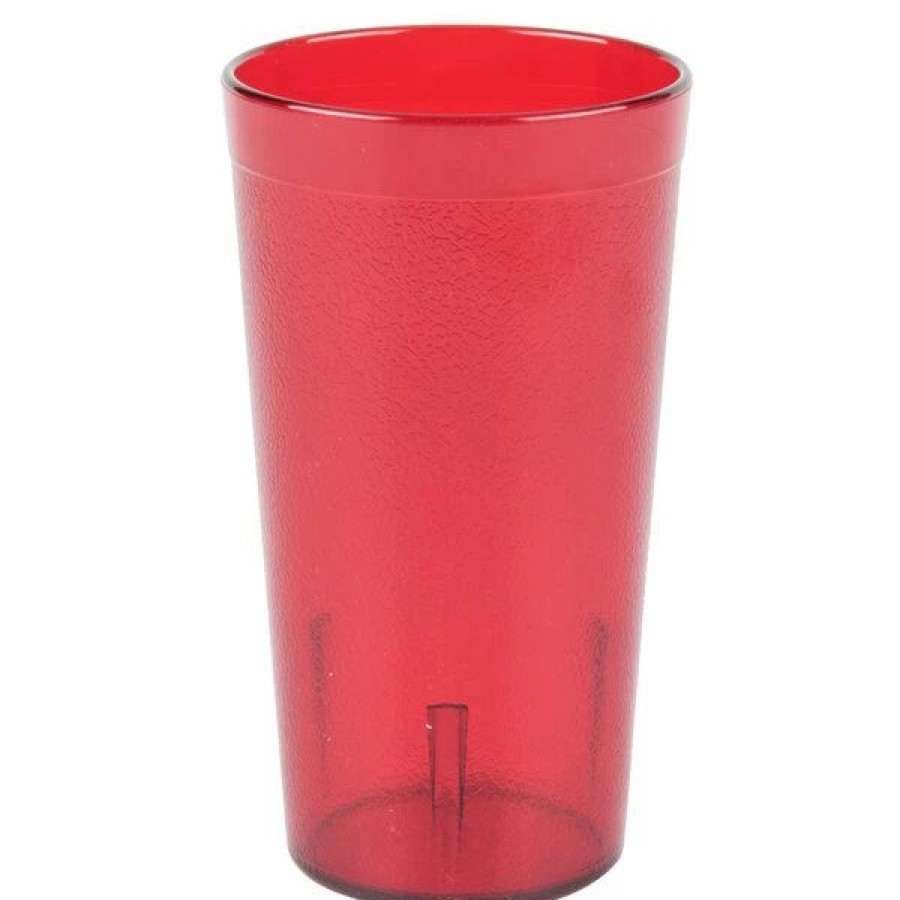 Reusable Plastic Beverageware * | Carlisle 521210 Stackable 12 Oz. Ruby San Plastic Tumbler 72/Case