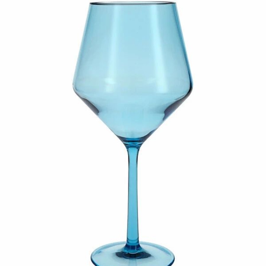 Reusable Plastic Beverageware * | Fortessa Tableware Solutions Fortessa Sole 22 Oz. Blue Ether Tritan Plastic Red Wine Glass 12/Case