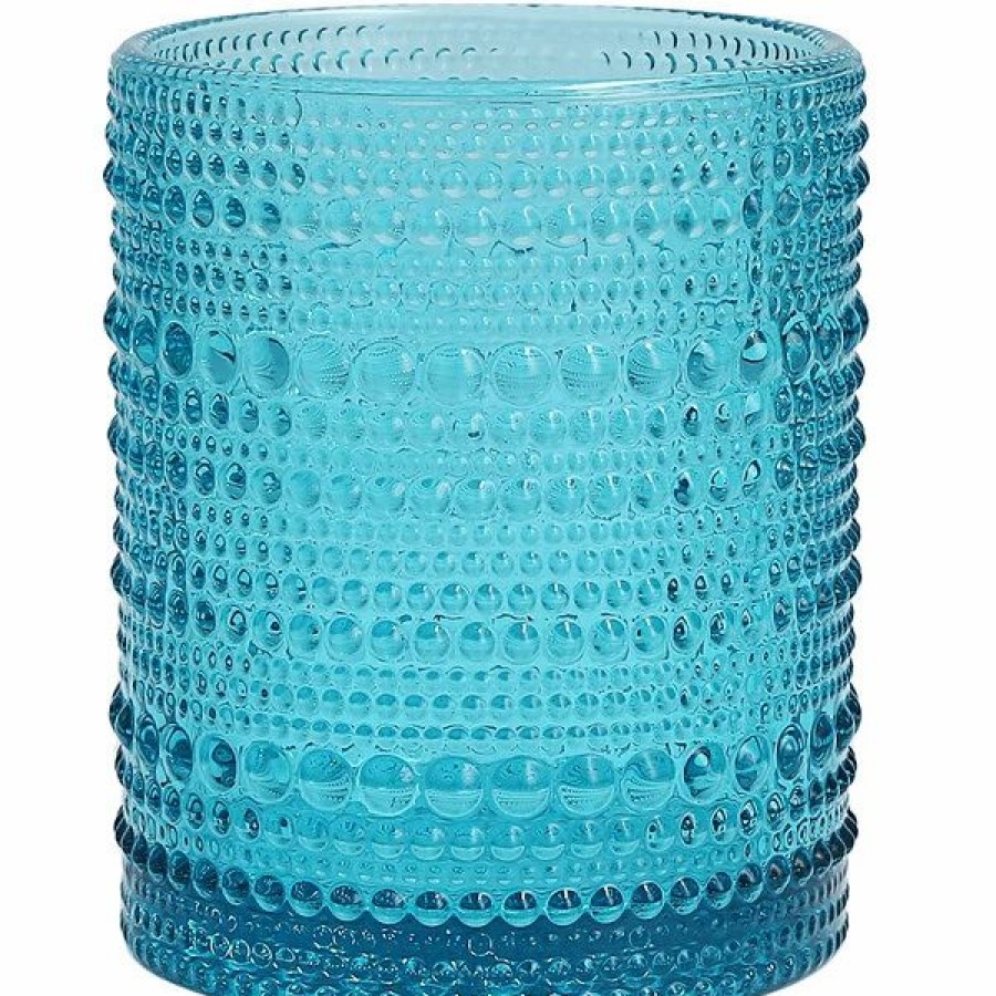 Novelty & Specialty Beverageware * | Fortessa Tableware Solutions Fortessa Jupiter 10 Oz. Lagoon Blue Rocks / Double Old Fashioned Glass 24/Case