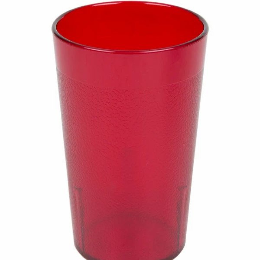 Reusable Plastic Beverageware * | Cambro 800P156 Colorware 7.8 Oz. Ruby Red Customizable San Plastic Tumbler 72/Case