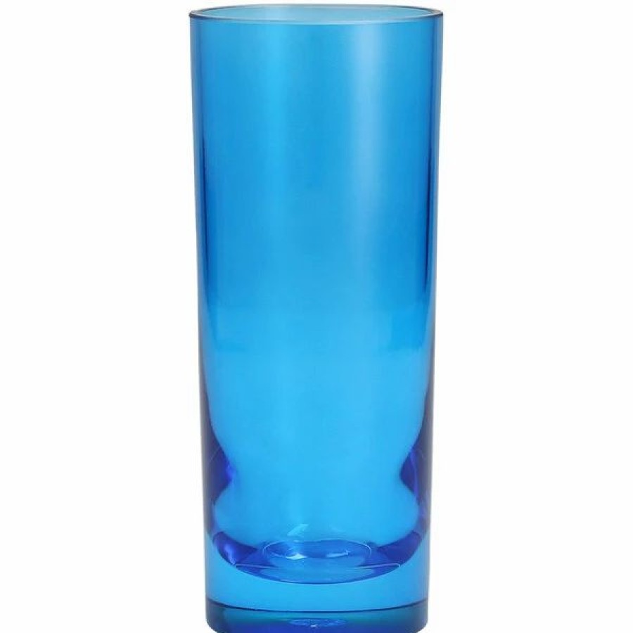 Reusable Plastic Beverageware * | Fortessa Tableware Solutions Fortessa Outside 10 Oz. Blue Tritan Plastic Collins Glass 24/Case