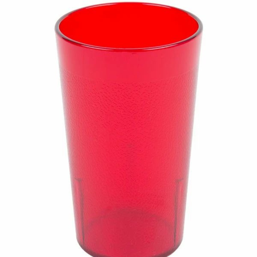 Reusable Plastic Beverageware * | Cambro 950P156 Colorware 9.8 Oz. Ruby Red Customizable San Plastic Tumbler 72/Case