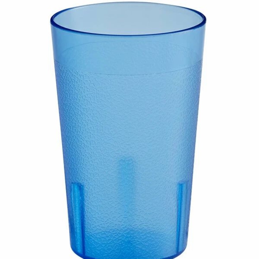 Reusable Plastic Beverageware * | Choice 8 Oz. Blue San Plastic Pebbled Tumbler 12/Pack