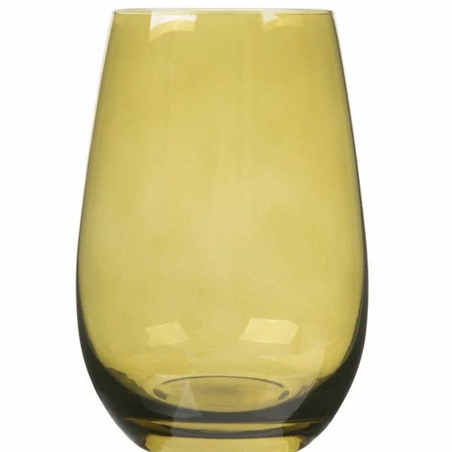 Glassware * | Stolzle S3527612E Elements 16.5 Oz. Olive Stemless Wine Glass / Tumbler 24/Case