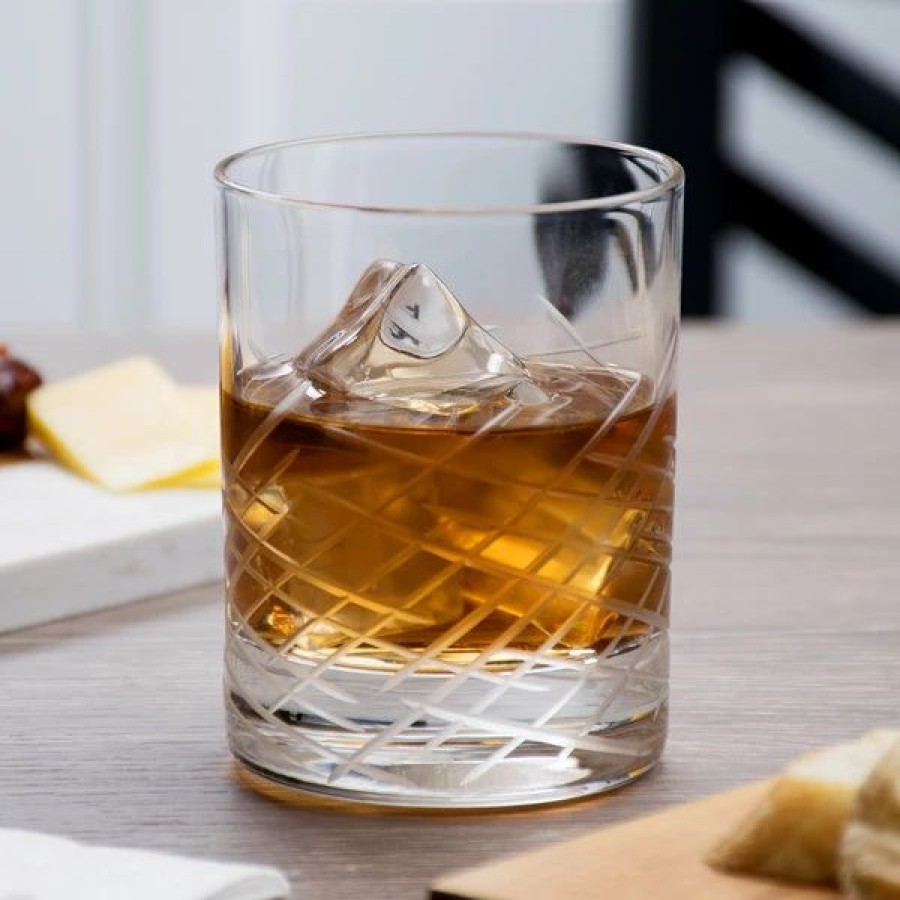 Glassware * | Master'S Reserve 9034/69477 Renewal 9 Oz. Crosshatch Rocks / Old Fashioned Glass 24/Case