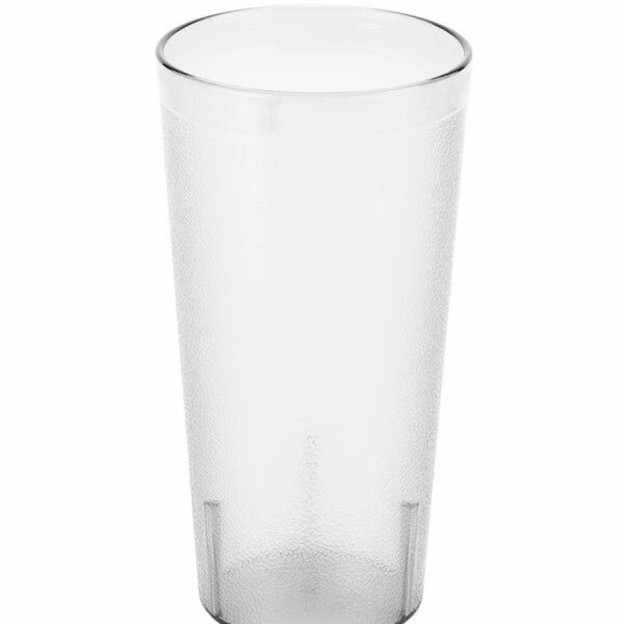 Reusable Plastic Beverageware * | Cambro 3200P2152 Colorware 32 Oz. Clear Customizable San Plastic Tumbler 24/Case