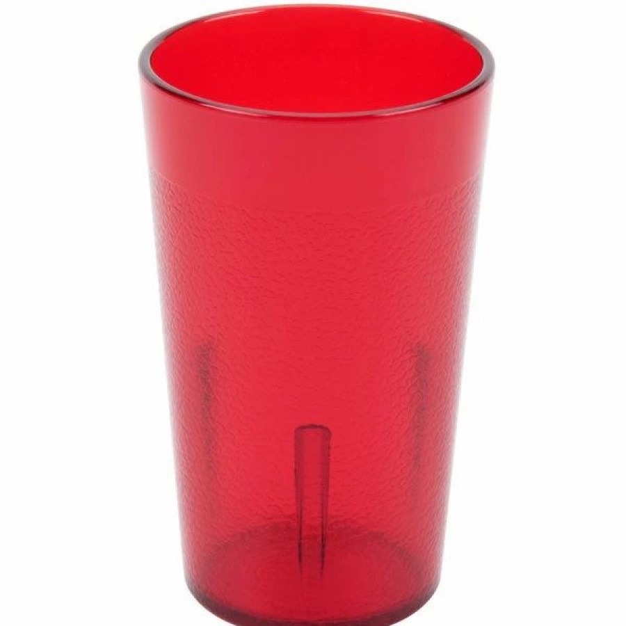 Reusable Plastic Beverageware * | Cambro 500P2156 Colorware 5.2 Oz. Ruby Red Customizable San Plastic Tumbler 24/Case