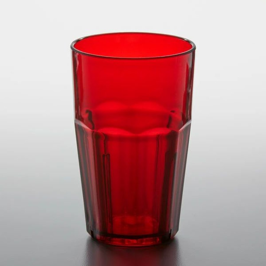 Reusable Plastic Beverageware * | Get Enterprises Get 9910-1-R Bahama 10 Oz. Red Customizable San Plastic Tumbler 72/Case