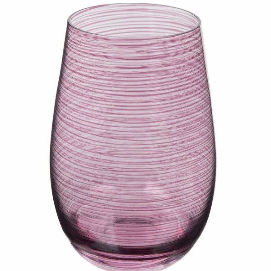 Glassware * | Stolzle S3527712T Twister 16.5 Oz. Lilac Stemless Wine Glass / Tumbler 6/Pack