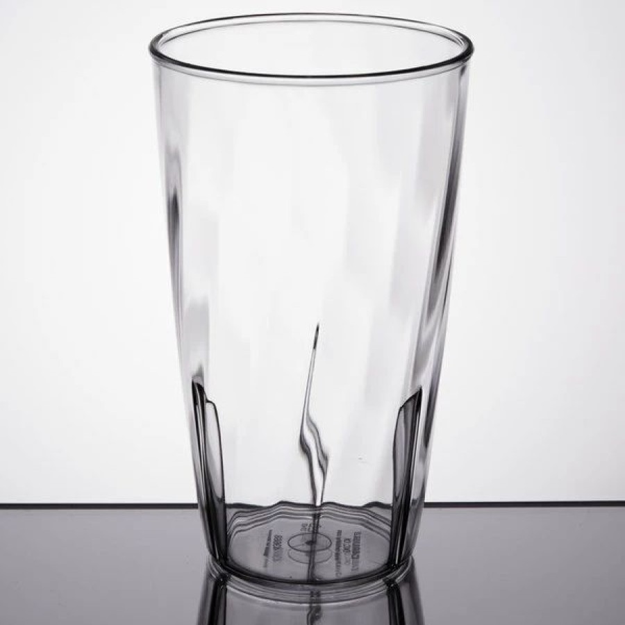 Reusable Plastic Beverageware * | Carlisle 4366807 Swirl 16 Oz. Clear Polycarbonate Tumbler 36/Case