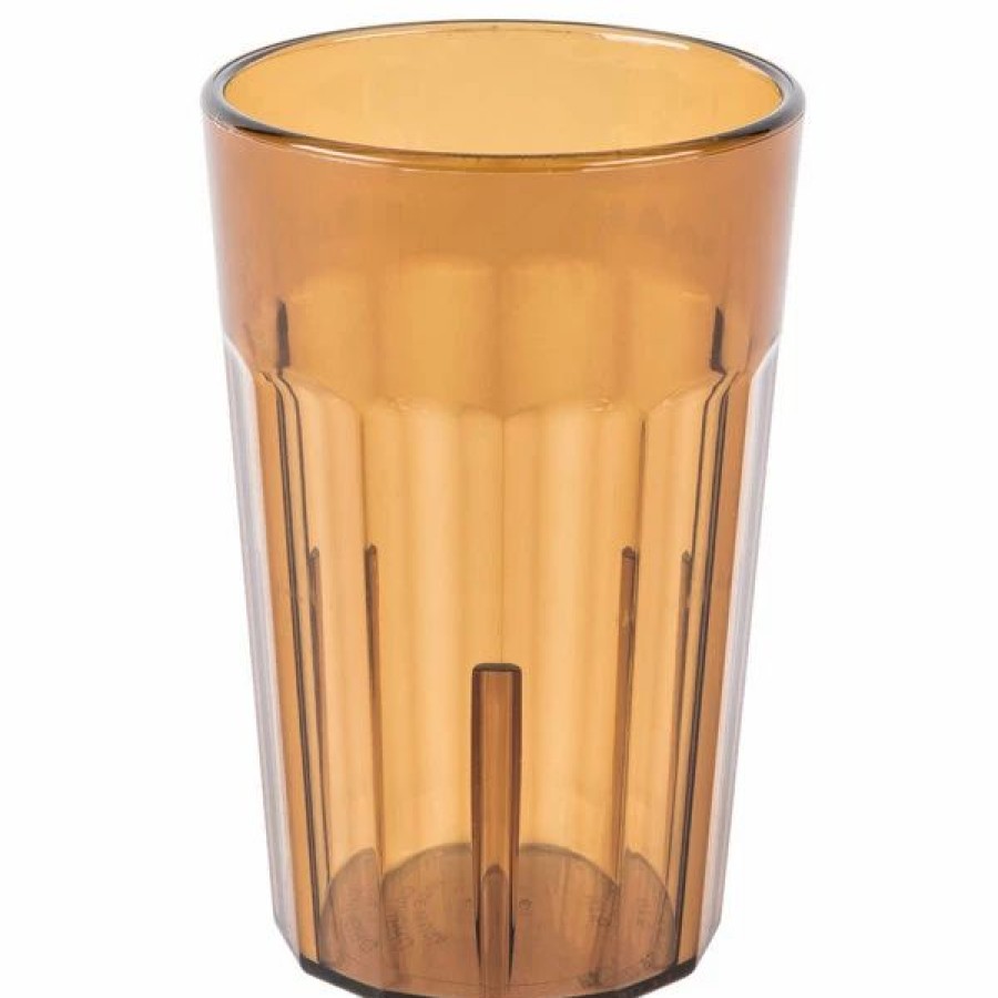 Reusable Plastic Beverageware * | Cambro Nt5153 Newport 6.4 Oz. Amber Customizable San Plastic Tumbler 36/Case