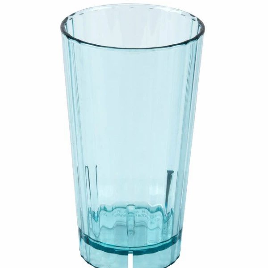 Reusable Plastic Beverageware * | Cambro Ht10Cw196 Camwear Huntington 10 Oz. Azure Blue Customizable Polycarbonate Tumbler 36/Case