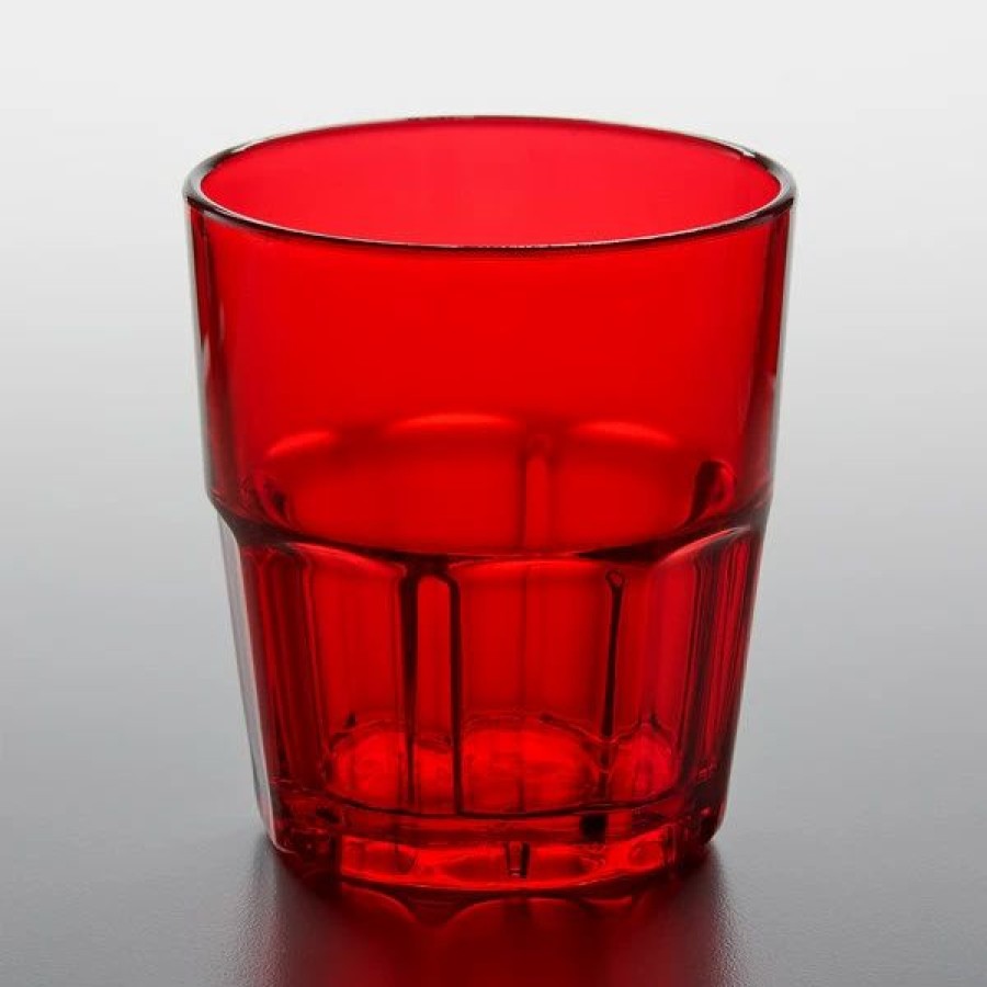 Reusable Plastic Beverageware * | Get Enterprises Get 9909-1-R Bahama 9 Oz. Red Customizable San Plastic Tumbler 72/Case