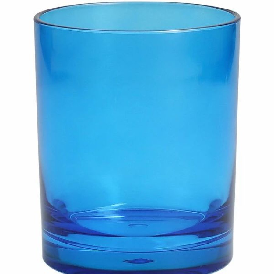 Reusable Plastic Beverageware * | Fortessa Tableware Solutions Fortessa Outside 12 Oz. Blue Tritan Plastic Rocks / Old Fashioned Glass 24/Case