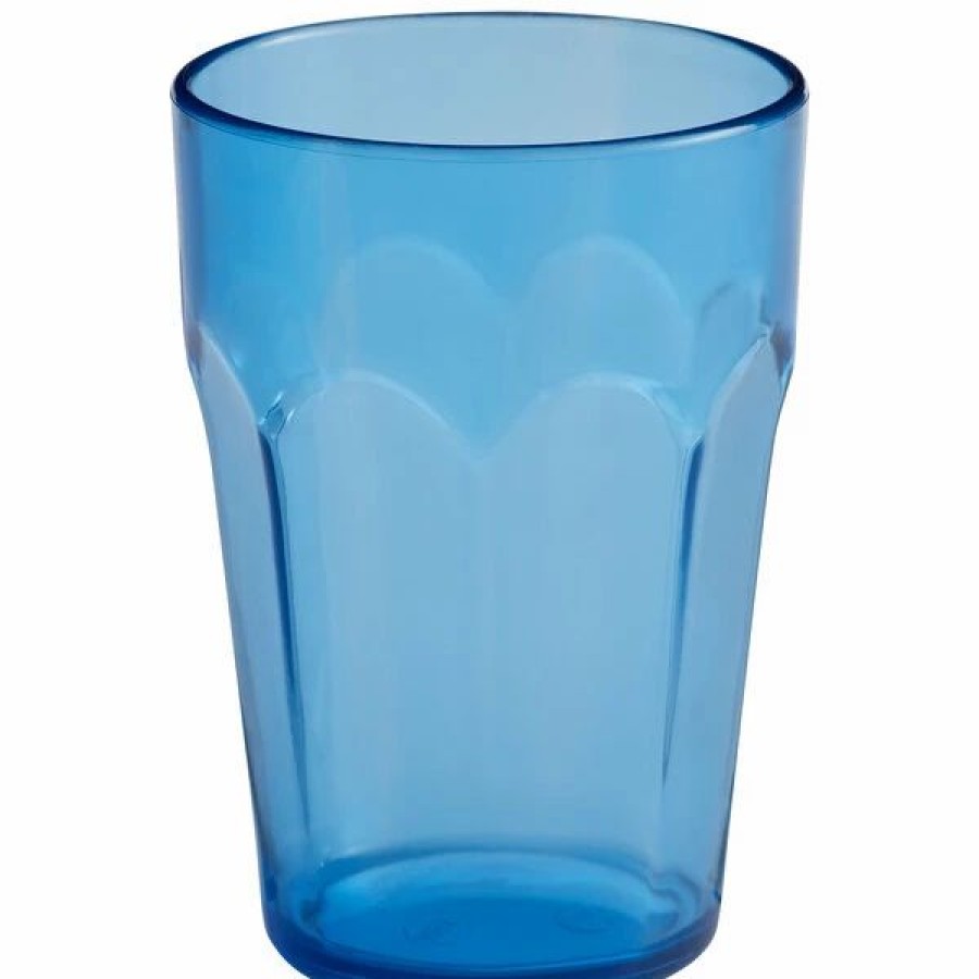 Reusable Plastic Beverageware * | Choice 9 Oz. Blue San Plastic Paneled Tumbler 12/Pack