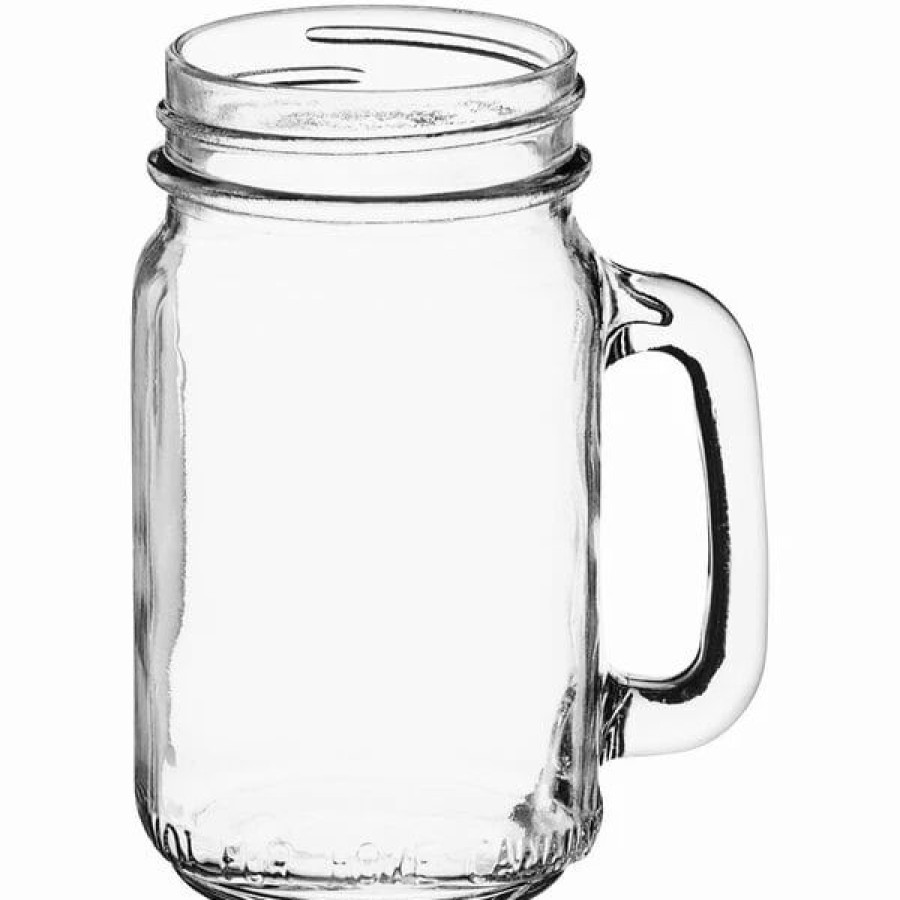 Novelty & Specialty Beverageware * | Acopa Rustic Charm 16 Oz. Drinking Jar / Mason Jar With Handle 12/Case