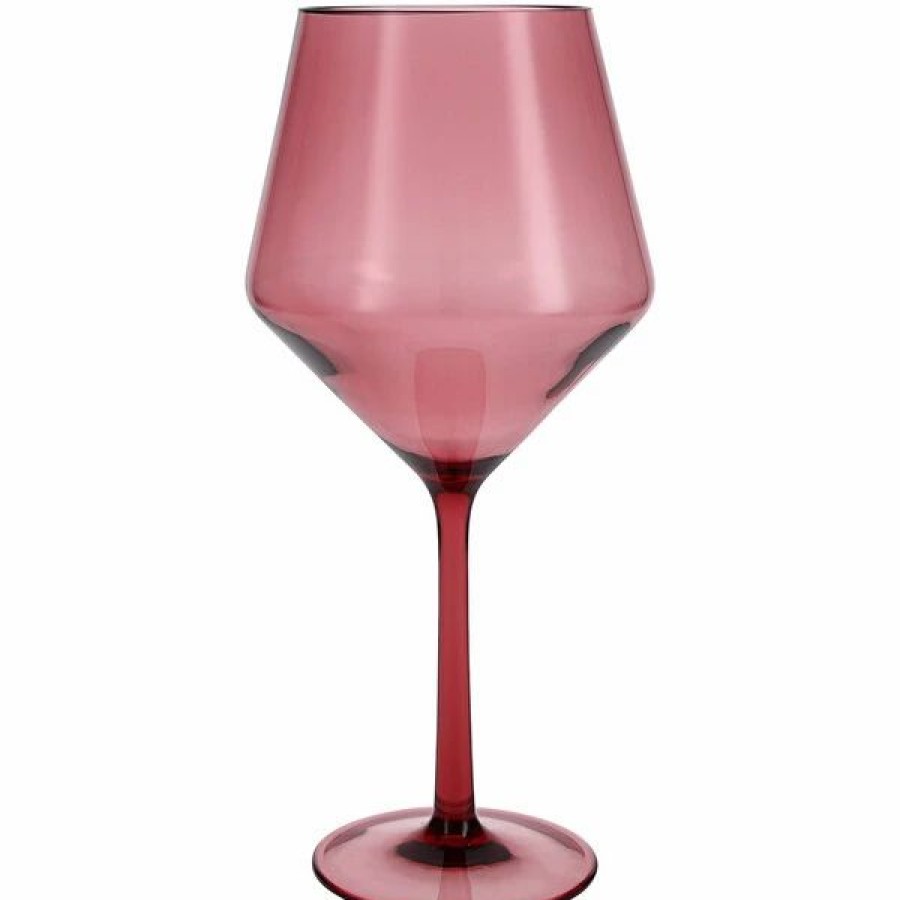 Reusable Plastic Beverageware * | Fortessa Tableware Solutions Fortessa Sole 22 Oz. Rose Tritan Plastic Red Wine Glass 12/Case