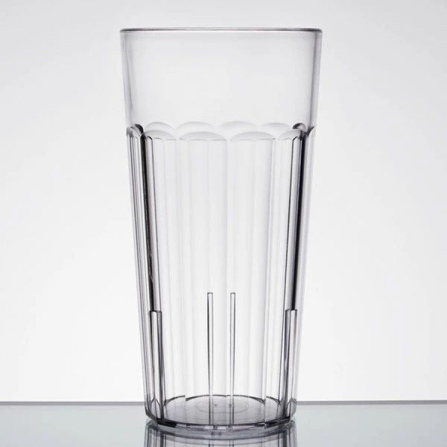 Reusable Plastic Beverageware * | Cambro Nt20152 Newport 22 Oz. Clear Customizable San Plastic Tumbler 36/Case