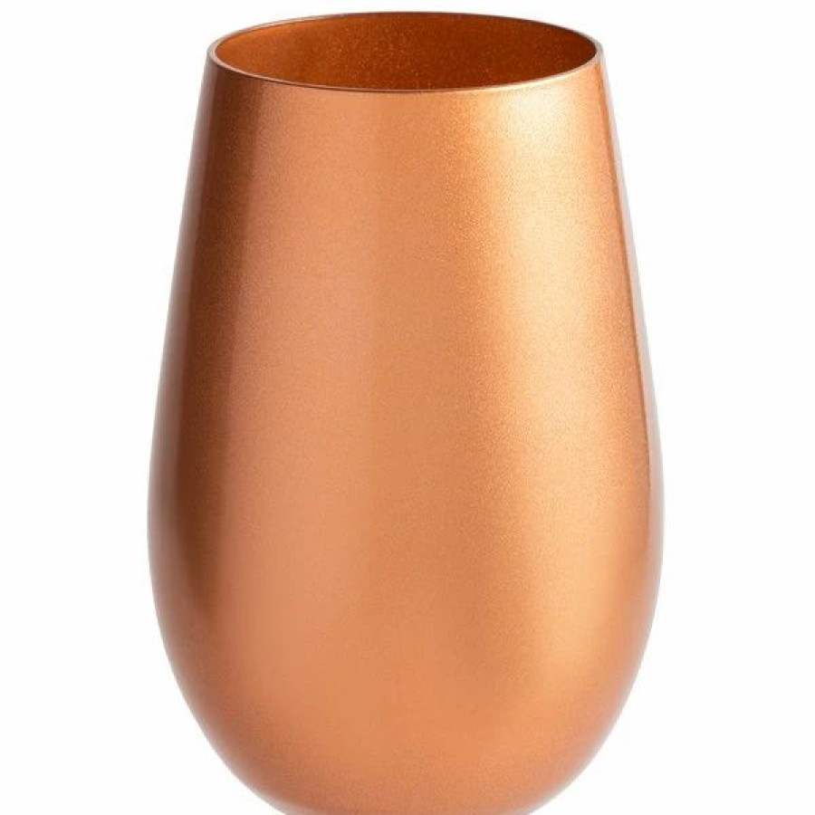 Glassware * | Stolzle 3520012T/2585 Glisten 16.5 Oz. Copper Stemless Wine Glass / Tumbler 6/Case