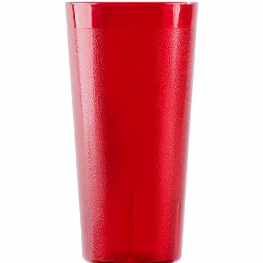 Reusable Plastic Beverageware * | Cambro 2000P156 Colorware 22 Oz. Ruby Red Customizable San Plastic Tumbler 6/Pack