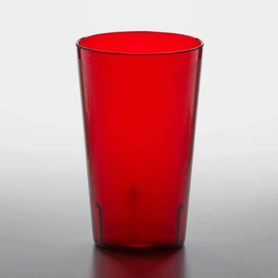 Reusable Plastic Beverageware * | Get Enterprises Get 5032-1-R 32 Oz. Red Customizable San Plastic Pebbled Tumbler 48/Case