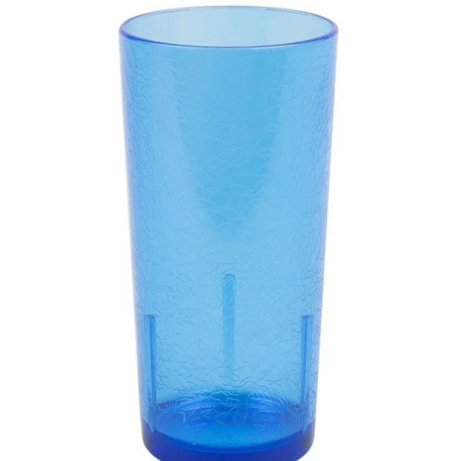 Reusable Plastic Beverageware * | Cambro D24608 Del Mar 24 Oz. Sapphire Blue Customizable San Plastic Tumbler 36/Case