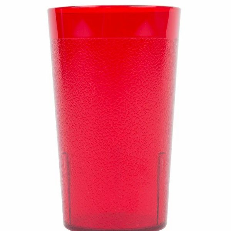 Reusable Plastic Beverageware * | Cambro 950P156 Colorware 9.8 Oz. Ruby Red Customizable San Plastic Tumbler 6/Pack