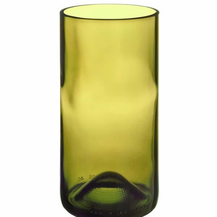 Novelty & Specialty Beverageware * | Fortessa Tableware Solutions Fortessa Vintage 16 Oz. Olive Green Wine Bottle Tumbler 6/Pack