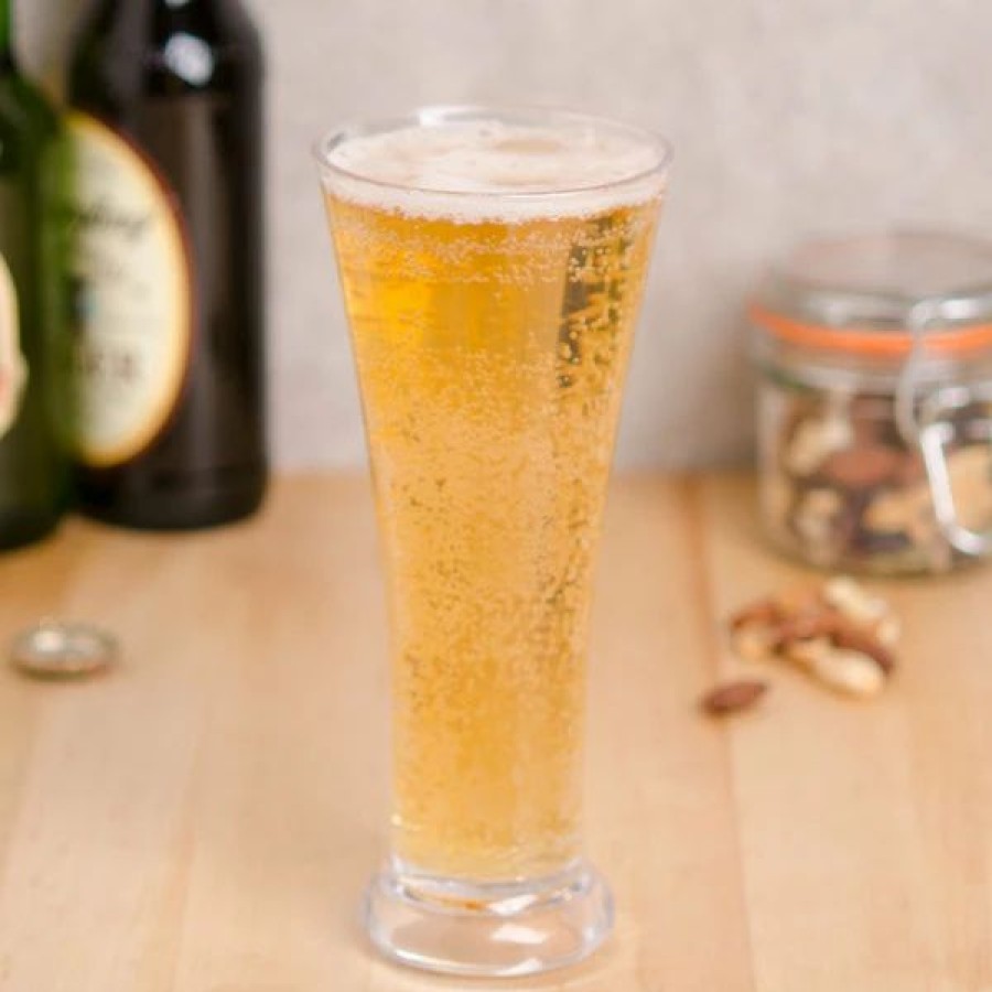 Reusable Plastic Beverageware * | Get Enterprises Get P-12-1-Cl 12 Oz. Customizable San Plastic Flared Pilsner Glass