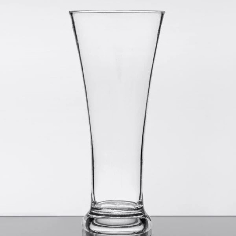 Reusable Plastic Beverageware * | Get Enterprises Get P-12-1-Cl 12 Oz. Customizable San Plastic Flared Pilsner Glass