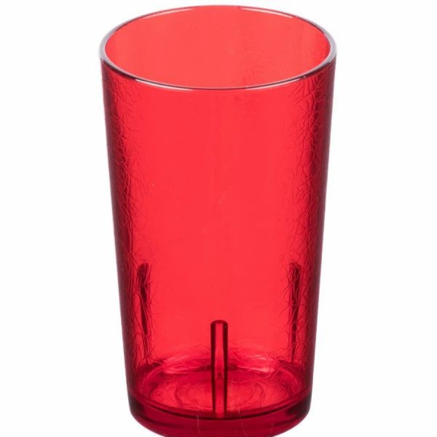 Reusable Plastic Beverageware * | Cambro D12156 Del Mar 12 Oz. Ruby Red Customizable San Plastic Tumbler 36/Case