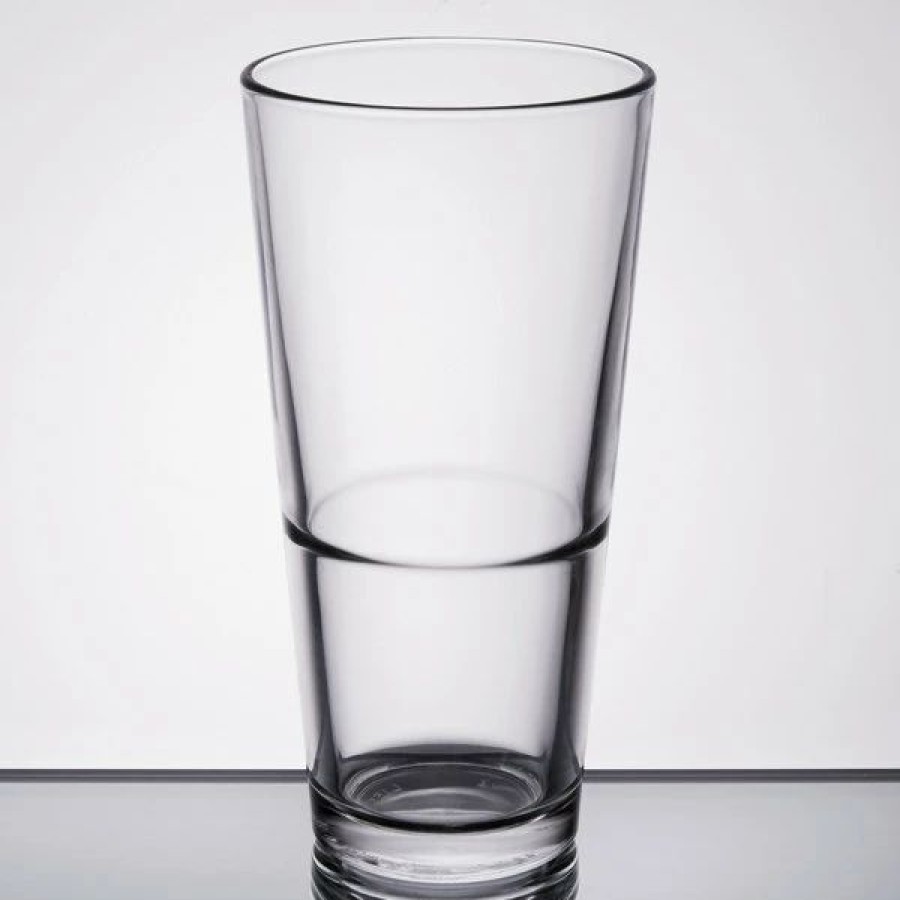 Glassware * | Libbey Restaurant Basics 20 Oz. Customizable Rim Tempered Stackable Mixing Glass 24/Case