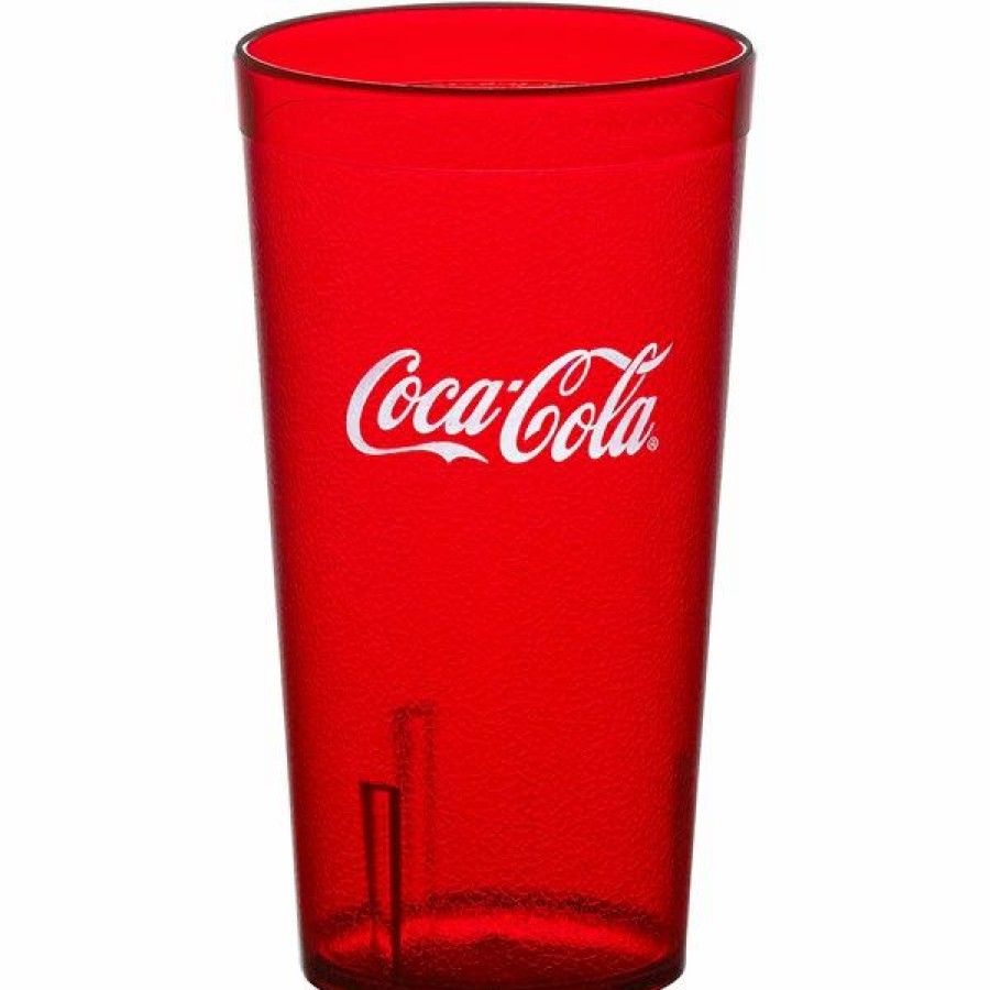 Reusable Plastic Beverageware * | Carlisle 52163550D Stackable 16 Oz. Ruby Coca-Cola San Plastic Tumbler 72/Case