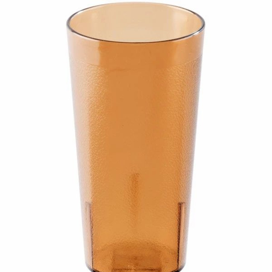 Reusable Plastic Beverageware * | Cambro 1600P2153 Colorware 16.4 Oz. Amber Customizable San Plastic Tumbler 24/Case