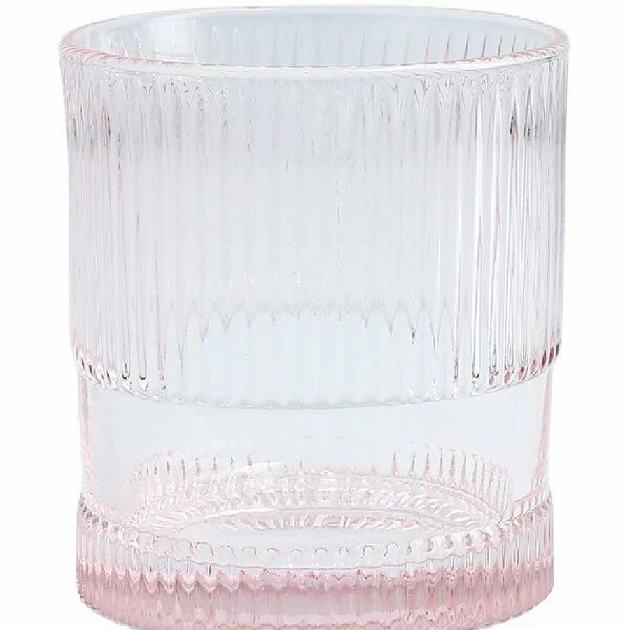 Novelty & Specialty Beverageware * | Fortessa Tableware Solutions Fortessa Noho 9.85 Oz. Pink Rocks / Double Old Fashioned Glass 4/Case