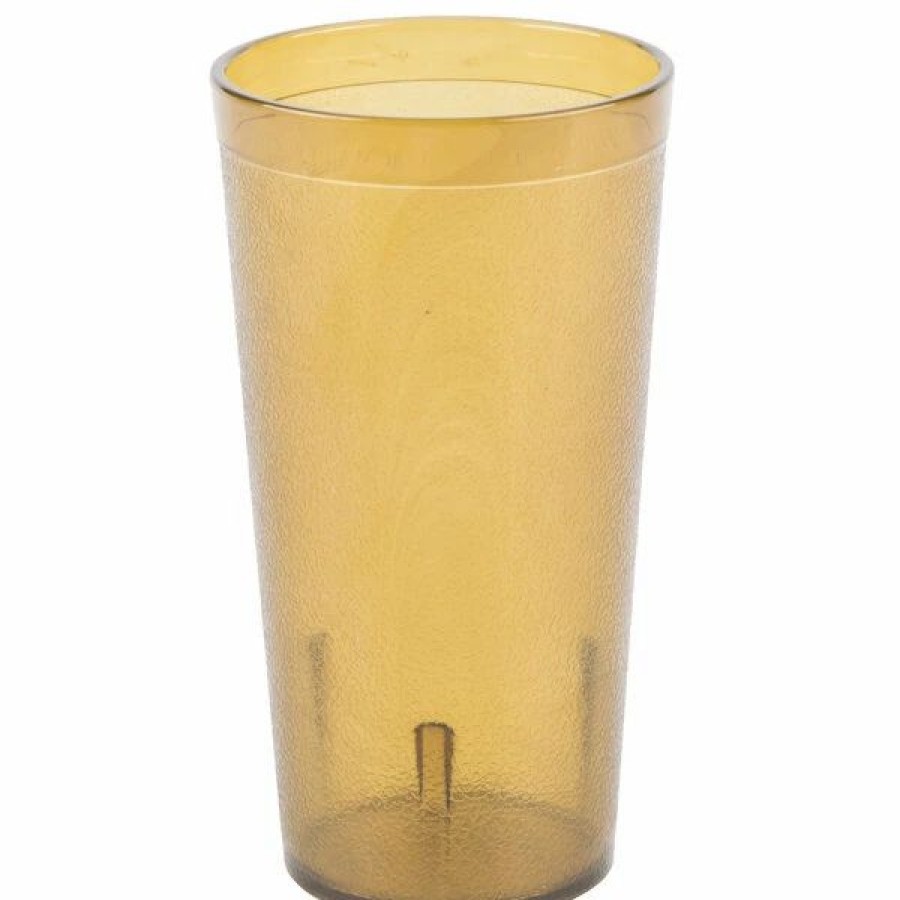 Reusable Plastic Beverageware * | Carlisle 521613 Stackable 16 Oz. Amber San Plastic Tumbler 72/Case