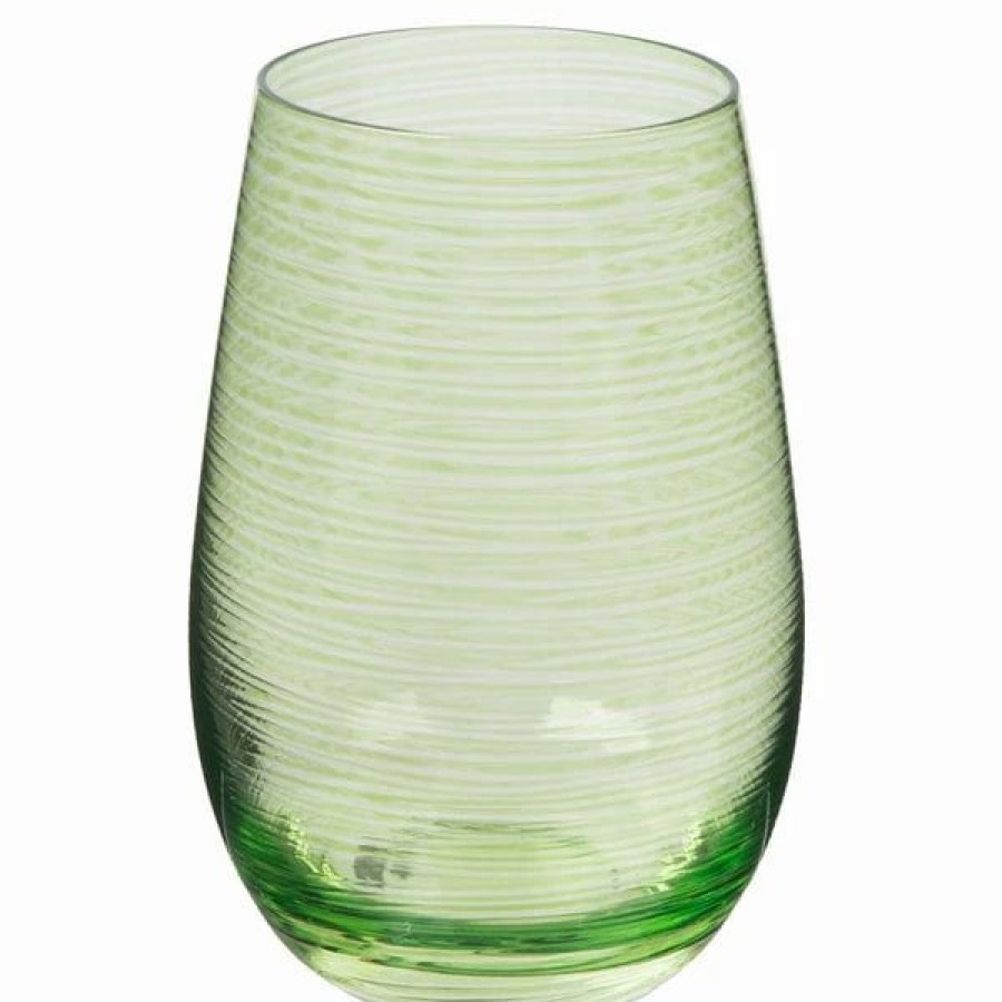 Glassware * | Stolzle S3527212T Twister 16.5 Oz. Green Stemless Wine Glass / Tumbler 24/Case